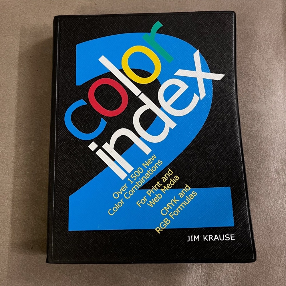 Jim Krause Color Index 2 Graphic Design Book CMYK RGB Color Formulas Vinyl Cover